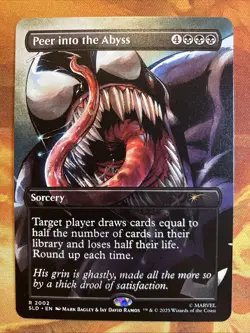 MTG Borderless Peer into the Abyss SLD: Spider-Man: Venom Unleashed (Colors) - Image 1