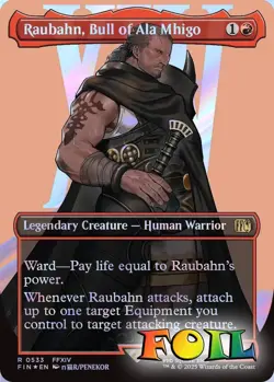 Raubahn Bull of Ala Mhigo Borderless 0533 MTG FINAL FANTASY Rare NP Surge Foil - Image 1