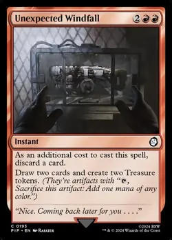 Unexpected Windfall Universes Beyond: Fallout MTG Magic The Gathering - Image 1