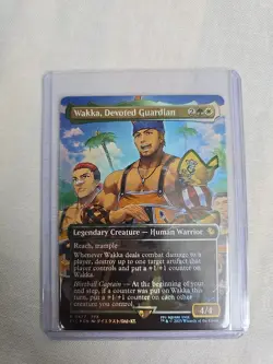 Wakka, Devoted Guardian Borderless Chocobo Track FOIL MTG Final Fantasy - Image 1