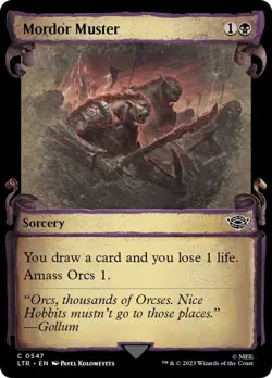 Mordor Muster 547 LTR MTG Sorcery Common Amass Orcs Draw Black MEE EN - Image 1