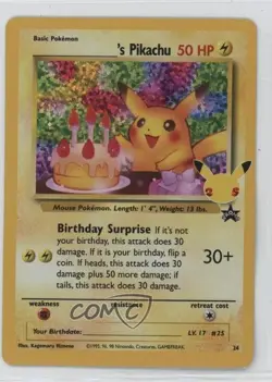_____'s Pikachu (Wizards Black Star Promo) Pokemon Celebrations #24 - Image 1