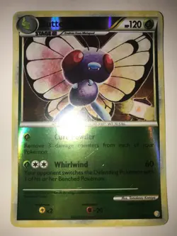 Butterfree-16/123 -Rare Reverse Holo Played Heart Gold Soul Silver Pokemon LP/NM - Image 1