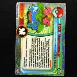 topps Pokemon TV Animation Series 1 Vending Sticker Prism RARE #3 Venusaur - Image 2
