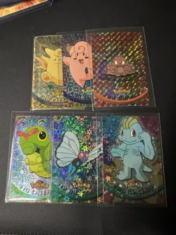 topps Pokemon TV Animation Series 1 Vending Sticker Prism RARE - Image 1