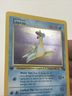 Lapras 10/62 1st Ed Fossil Holo Near Mint NM+ Pokemon 1999 - Image 5