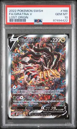 2022 Pokemon Lost Origins Giratina V Full Alt Alternate Art #186 PSA 10 Gem Mint - Image 1
