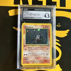 Pokemon Houndour 5/75 1st Edition Holo Rare - Neo Discovery- CGC 4.5 Vintage - Image 1