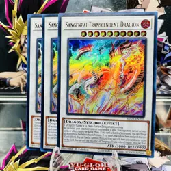 3x Yugioh Playset Sangenpai Transcendent Dragion MP25-EN191 Ultra Rare Near Mint - Image 1