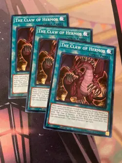 YUGIOH - THE CLAW OF HERMOS X3 - LEDD - COMMON - 1ST ED - NM - Image 1