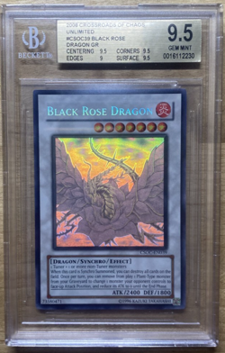 2008 YU-GI-OH! CSOC-CROSSROADS OF CHAOS GHOST RARE BLACK ROSE DRAGON BGS 9.5 - Image 1