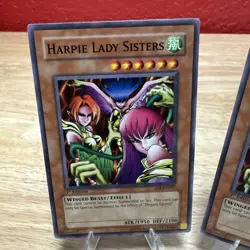 Two Cards Yugioh Harpie Lady Sisters SD8EN007 Rare Unlimited MP 1st Edition 1996 - Image 2