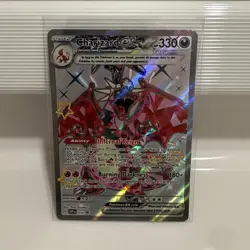 Pokemon TCG Charizard EX SVP Black Star Promo 074 Rare Holo Card Paldean Fates - Image 1