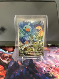 Ducklett 109/086 Pokemon TCG Scarlet & Violet White Flare Illustration Rare Card - Image 1