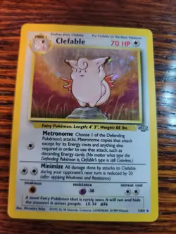 Clefable 1/64 Jungle Set 1999 Holofoil Rare Holo Pokemon Card MP - Image 1