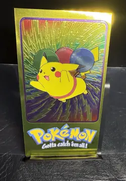 2000 TOPPS FLYING PIKACHU 4 OF 5 SERIES 2 TV ANIMATION TIN TOPPER POKEMON CARD - Image 1