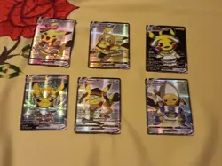 6Pikachu Pokemon Card Holo GX VSTAR VMAX GX EX Cosplay Art - Image 1
