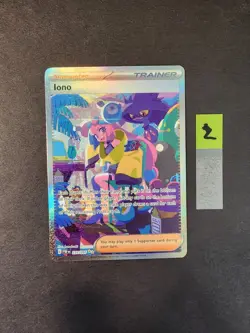 Pokemon TCG Paldean Fates Iono Holo Card 237/091 Special Illustration Rare - Image 1