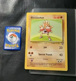 2002 Hitmonchan 2 Jumbo Pokemon Card Gold Winner Oversized Vintage Nintendo - Image 1