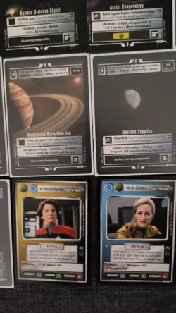 Star Trek CCG 1st Edition Voyager set of 42 cards including Rare U.S.S. Voyager - Image 4