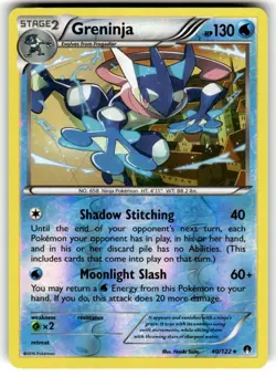 Greninja 40/122 Breakpoint Reverse Holo Rare Pokemon Card NM - Image 1