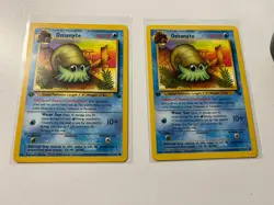 Omanyte 52/62 1st Edition Fossil Set 1999 Pokemon Card Near Mint NM (2) - Image 1