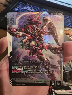 Gundam Card Game Newtype Rising Justice Gundam GD01-066 LR - Image 1