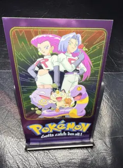 2000 TOPPS TEAM ROCKET 3 OF 5 SERIES 2 TV ANIMATION TIN TOPPER POKEMON CARD - Image 1