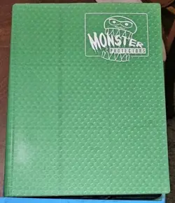 RESERVED!!!!! Green Binder 9-Pocket Side Load 360 Cards Monster Protectors - Image 1