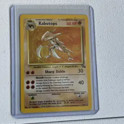 Pokemon TCG Kabutops Holo Rare Unlimited Card 9/62 Fossil LP- - Image 1