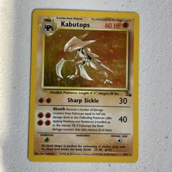 Pokemon TCG Kabutops Holo Rare Unlimited Card 9/62 Fossil LP- - Image 3