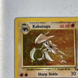 Pokemon TCG Kabutops Holo Rare Unlimited Card 9/62 Fossil LP- - Image 4