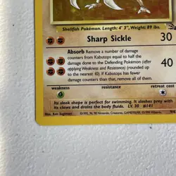 Pokemon TCG Kabutops Holo Rare Unlimited Card 9/62 Fossil LP- - Image 5