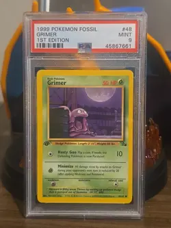 Pokemon TCG Grimer Fossil, 1st Edition Common Card 48/62 - Image 1