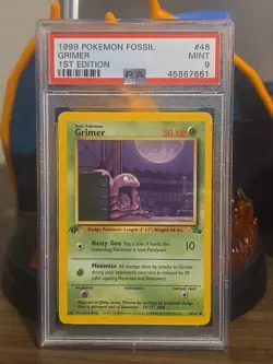 Pokemon TCG Grimer Fossil, 1st Edition Common Card 48/62 - Image 2