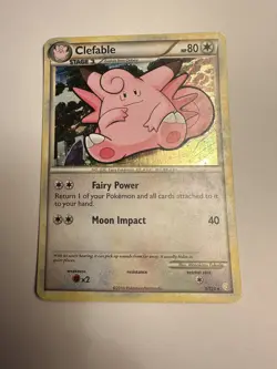Pokemon Card - Clefable HeartGold SoulSilver 3/123 Holo Rare MP 13Z - Image 1