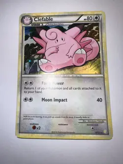 Pokemon Card - Clefable HeartGold SoulSilver 3/123 Holo Rare MP 13Z - Image 2