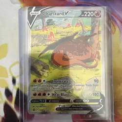 Pokemon TCG Charizard v SWSH260 Holo Rare Card Sword & Shield Promo - Image 1