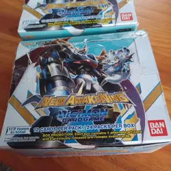 Bandai Digimon: New Awakening Card Game booster box LOT OF 2 OPENED BOXES!! 811039036416 - Image 2