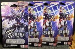 Gundam Card Game Newtype Rising Sleeved Booster Packs Lot of 4 Sealed GD01 - Image 1