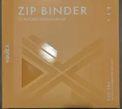 Vault X Neon Neon Orange Exo Tec Zip Binder 12 Pocket Side Loading 480 Cards - Image 1