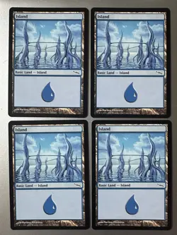 4x Island #293 (NM) Mirrodin Common MRD Magic the Gathering MTG Playset - Image 1