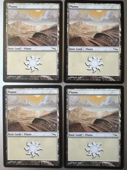 4x Plains #287 (NM) Mirrodin Common MRD Magic the Gathering MTG Playset - Image 1