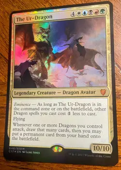 Magic The Gathering - FOIL - OVERSIZED - The Ur-Dragon - Commander 2017 - Mythic - Image 1