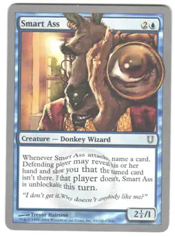 Magic_the_gathering Unhinged Smart Ass #45 2004,MTG,LP Common - Image 1