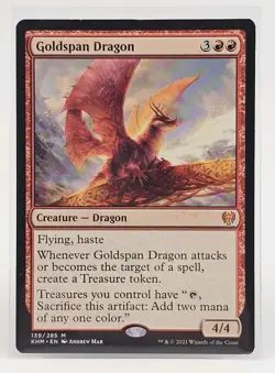 MTG Magic The Gathering | Kaldheim | Goldspan Dragon | 139/285 | Mythic Rare - Image 1