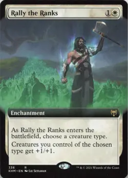 Rally the Ranks (Extended Art) R Kaldheim 336 - LP MTG - Image 1