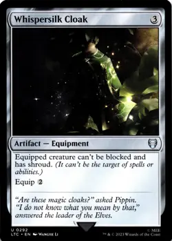MTG Whispersilk Cloak | NM | Commander: Lord of the Rings {LTC} - Image 1