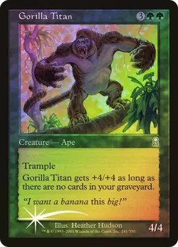 Odyssey MTG FOIL Gorilla Titan Magic - Image 1