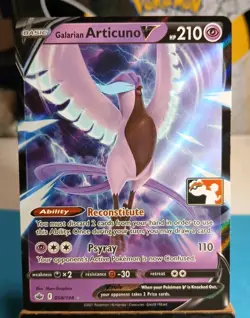 Galarian Articuno V 058/198 Prize Pack Series Pokemon Play! Mint - Image 1